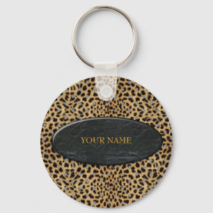 Porte-clés Porte - clé Leopard Stone Ajouter Votre Nom