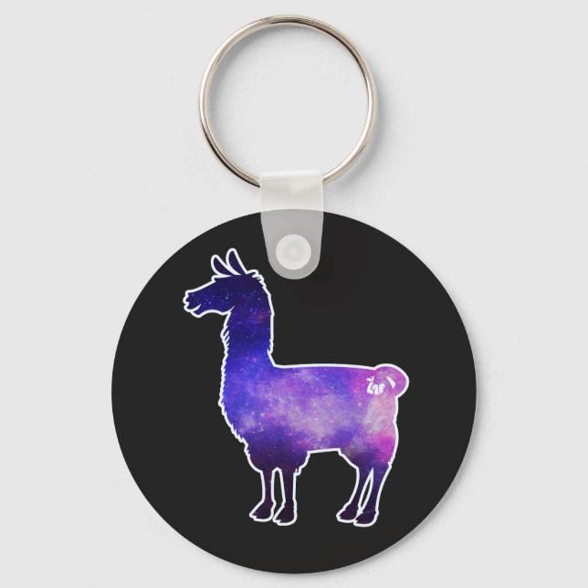Porte-clés Porte - clé Llama galactique (Recto)