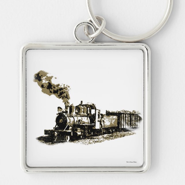 Porte-clés Porte - clé Locomotive à vapeur (Devant)