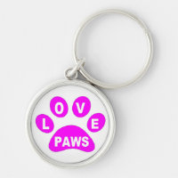 Porte - clé Love Paws on Paws Pink