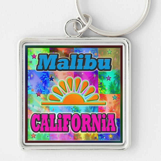 Porte-clés Porte - clé Malibu Sun & Palms (Devant)