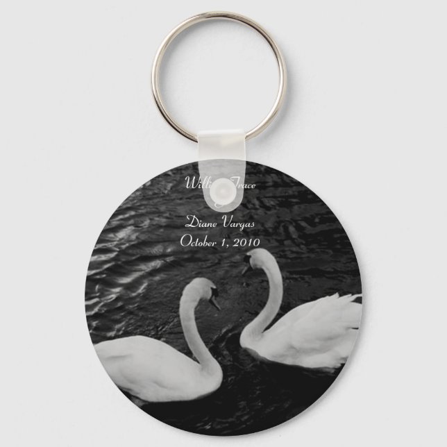 Porte-clés Porte - clé Mariage Swan (Recto)