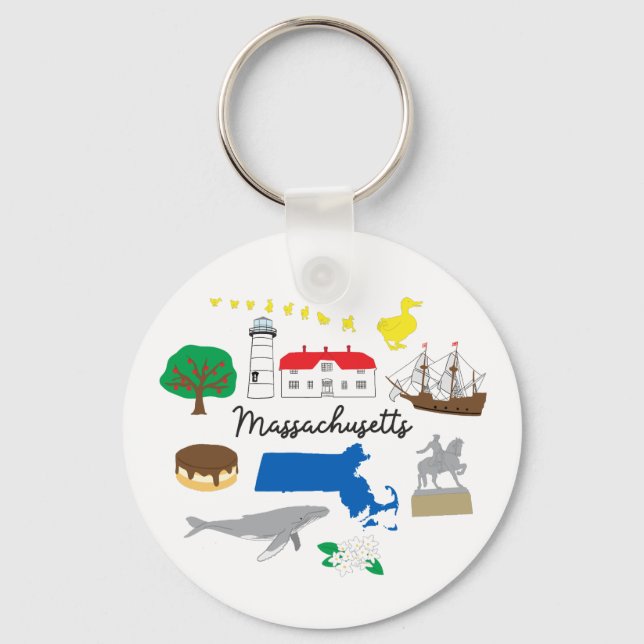 Porte-clés Porte - clé Massachusetts (Recto)