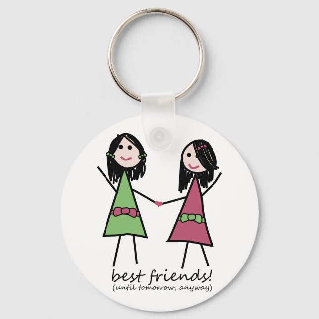 Porte-clés porte - clé "Meilleurs amis" (Recto)