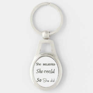 Porte-clés Porte - clé métallique Affirmation positive Filles