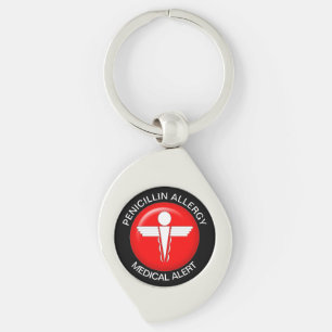 Porte-clés Porte - clé métallique d'alerte Médicale pénicilli