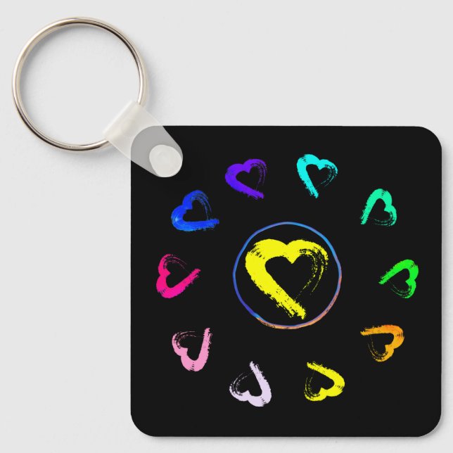 Porte-clés Porte - clé métallique Sunheart acrylique (Recto)