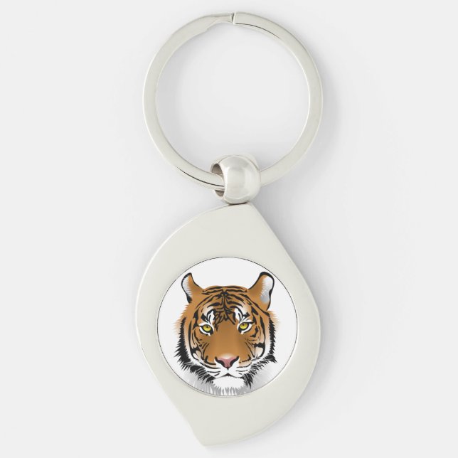 Porte-clés porte - clé métallique "Tiger Eyes" (Devant)