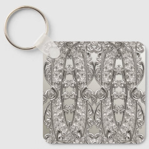 Porte-clés Porte - clé moderne orné d'argent