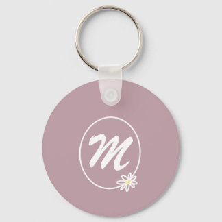 Porte-clés Porte - clé monogramme floral simple