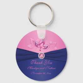 Porte-clés Porte - clé monogramme marine et rose