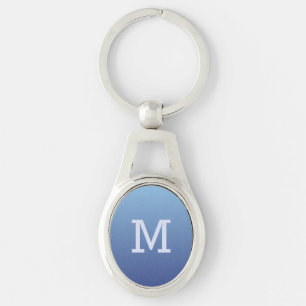 Porte-clés Porte - clé monogramme personnalisé Blue Gradient