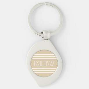 Porte-clés Porte - clé monogramme personnalisé Sand Stripes