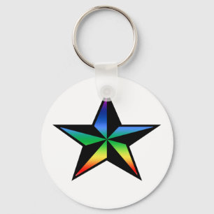 Porte-clés Porte - clé nautique d'étoile d'arc-en-ciel