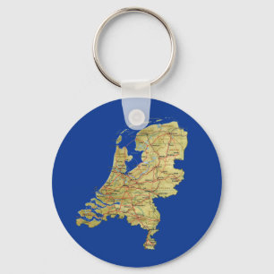 Porte-clés Porte - clé néerlandais de carte