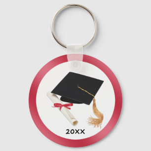 Porte-clés Porte - clé noir de mortier et de diplôme