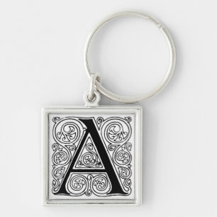 Porte-clés Porte - clé noir et blanc de la lettre "A" -