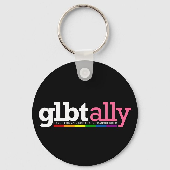 Porte-clés PORTE - CLÉ noir GLBT Ally (Recto)