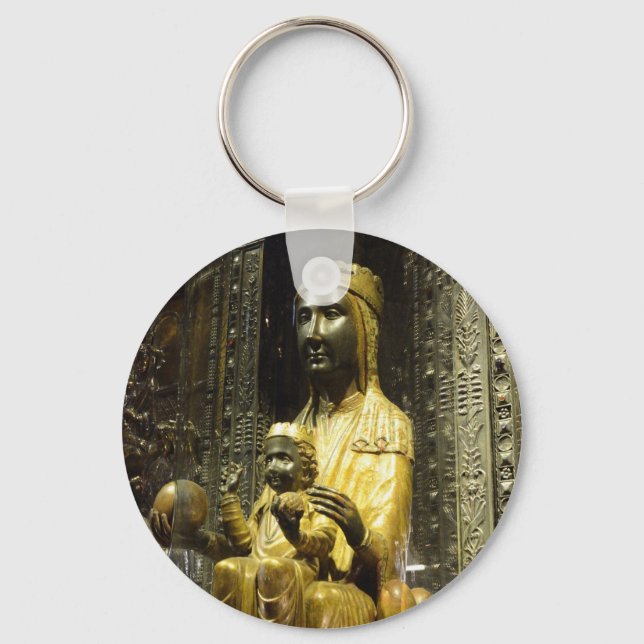 Porte-clés porte - clé noir madonna montserrat (Recto)