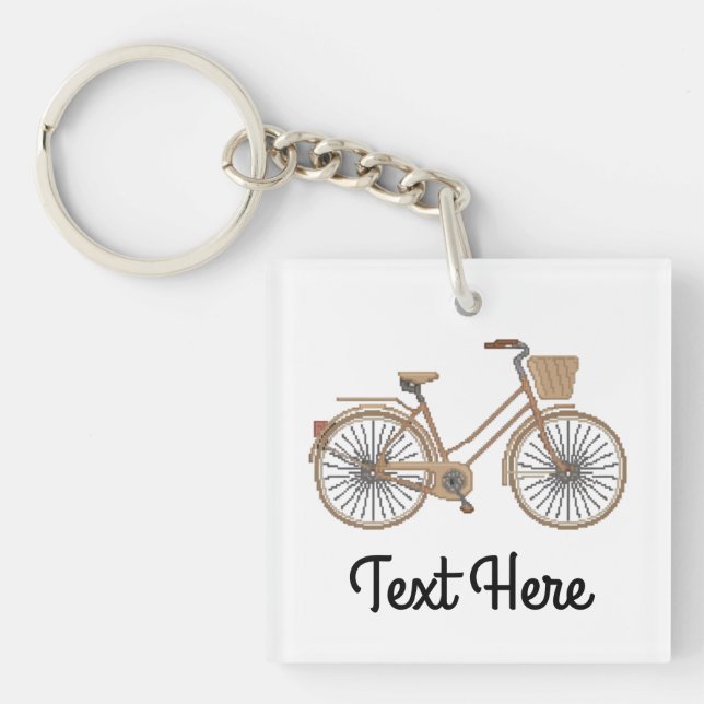 Porte-clés Porte - clé Nom personnalisé du vélo (Devant)