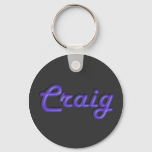 Porte-clés Porte - clé nommé au néon bleu de KRW - Craig