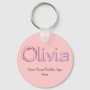 Porte-clés Porte - clé nommé d'étiquette d'Olivia