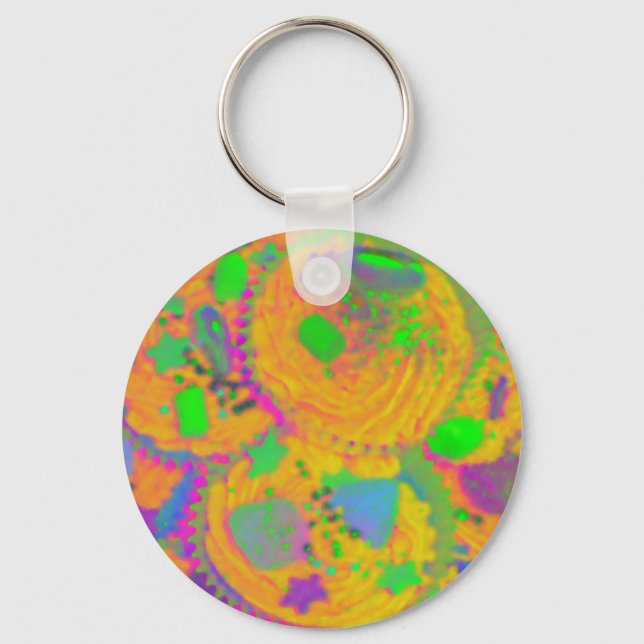 Porte-clés Porte - clé Orange Cupcakes (Recto)