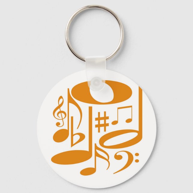 Porte-clés Porte - clé orange musical (Recto)