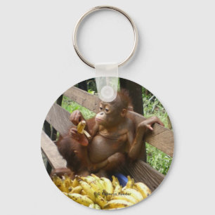 Porte-clés Porte - clé Orangutan Baby à BornéoButton