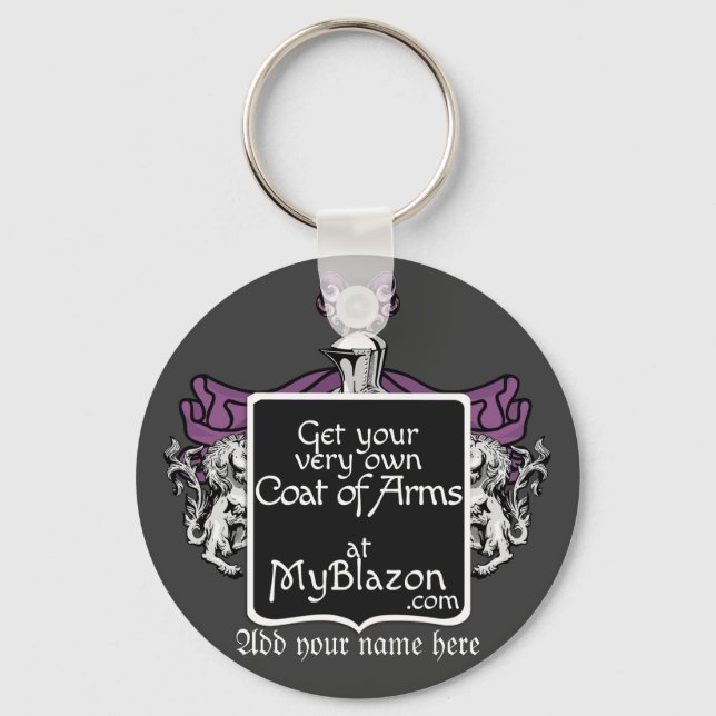 Porte-clés Porte - clé orné de votre propre blason (Recto)