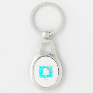 Porte-clés Porte - clé ovale du Coeur des neiges d'hiver