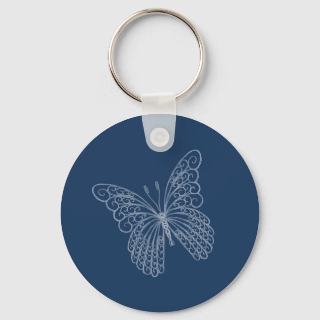 Porte-clés Porte - clé papillon Filigree en Turquoise (Recto)