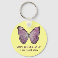 Porte - clé papillon pourpre