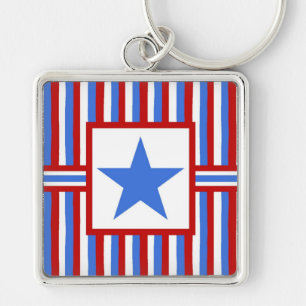 Porte-clés Porte - clé patriotique américain d'art populaire