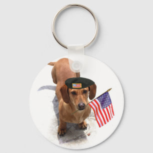 Porte-clés Porte - clé patriotique de teckel