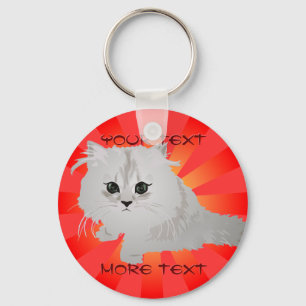 Porte-clés Porte - clé pelucheux de chaton