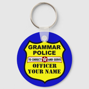 Porte-clés Porte - clé personnalisable de police de grammair
