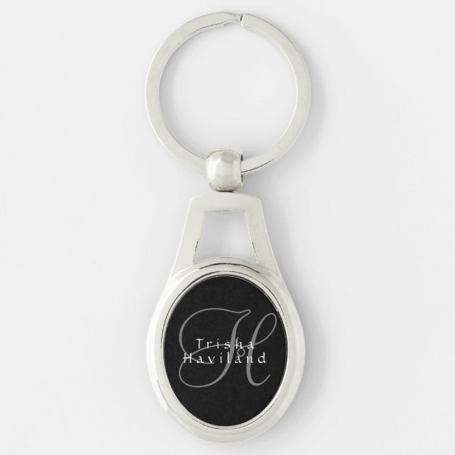 Porte-clés Porte - clé personnalisé avec Monogramme (Devant)