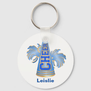 Porte-clés Porte - clé personnalisé bleu et or
