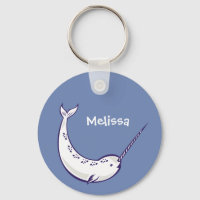 Porte - clé personnalisé Blue Narwhal