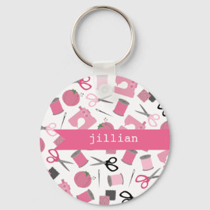 Porte-clés Porte - clé personnalisé de couture rose
