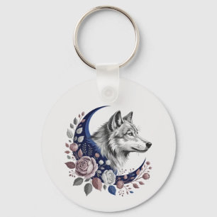 Porte-clés Porte - clé personnalisé Wolf & Moon