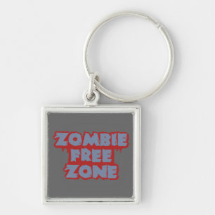 Porte-clés Porte - clé personnalisé Zombie Free Zone