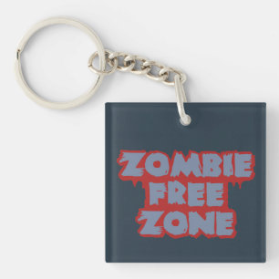 Porte-clés Porte - clé personnalisé Zombie Free Zone