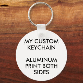 Porte-clés Porte - clé PHOTO D'ALUMINIUM ROND Personnalisé
