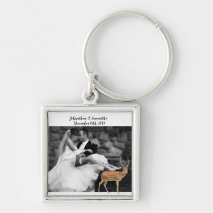 Porte-clés Porte - clé photo personnalisé Deer Doe Woodland B