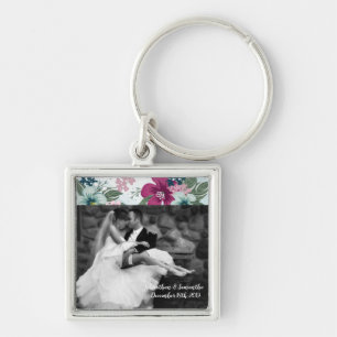 Porte-clés Porte - clé photo personnalisé Fleur tropicale sur