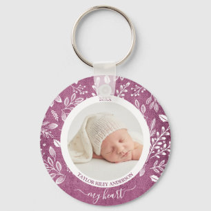 Porte-clés Porte - clé photo personnalisé nouveau-né