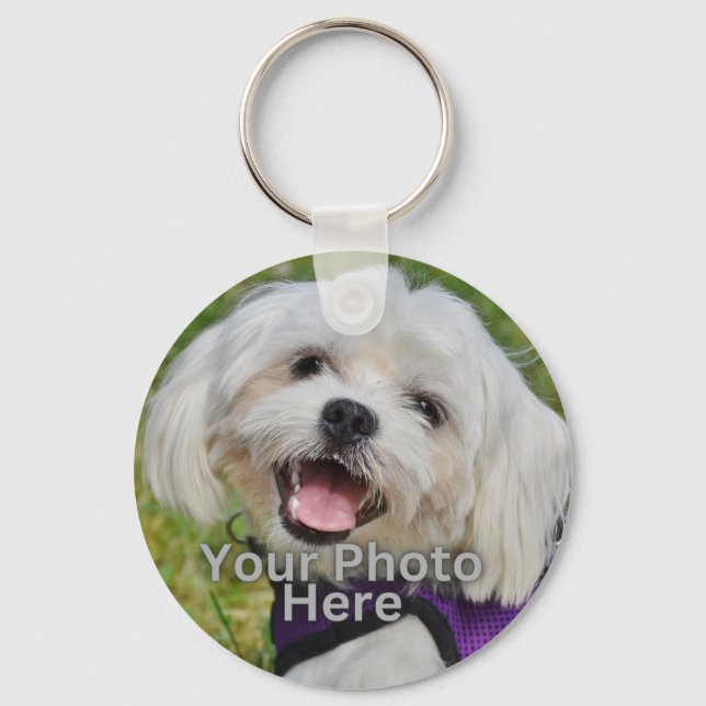Porte-clés Porte - clé photo pour animaux customisés (Recto)