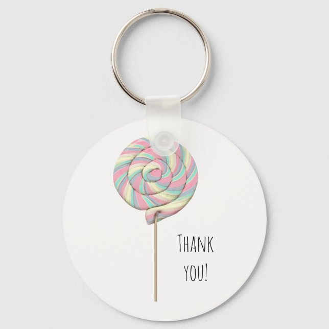 Porte-clés Porte - clé Pink Swirl Lollipop (Recto)
